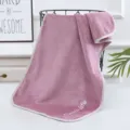Thickened Microfiber Towel in Pink Soft Absorbent Quick Dry Bath Face Towel Variant - 35*75cm / Coral Purple