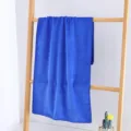 Soft blue microfiber towel for car cleaning and face washing, highly absorbent and durable - 35*75 (Medium Thickness 300g) / Sapphire Blue
