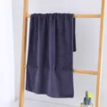 Soft dark purple microfiber towel for versatile cleaning, highly absorbent and lint-free. - 35*75 (Medium Thickness 300g) / Dark Gray