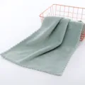 Toalla de forro polar coral verde salvia, toalla facial suave y gruesa para uso doméstico diario. - 35*75cm / Verde