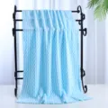 Blue chevron coral fleece bath towel soft absorbent home hotel beach towel for daily use - Bath Towel 70*140cm / Blue