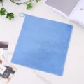 Thickened blue cleaning cloth, absorbent kitchen microfiber rag, lint-free glass wiping towel. - Light Blue