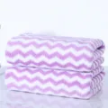 Soft coral fleece towel, thickened absorbent bath towel, home plush face towel for daily use. - Purple
