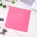 Pink microfiber cleaning cloth, highly absorbent thick square towel for kitchen and home daily use. - Pink