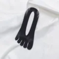 Black mesh five toe socks summer thin breathable low cut liner socks for women variant - One Size / Black