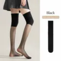 Summer thin over-the-knee knee protection black stockings breathable hosiery women casual wear - One Size / Black (Standard)