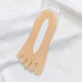 Women summer thin five-toe invisible boat socks, anti-slip shallow mouth split toe socks. - One Size / Nude