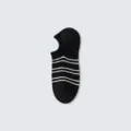 Black Striped Boat Socks Low Cut Invisible Footie Socks Casual Daily Wear Socks New - Black