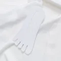 Women summer thin five toe socks shallow mouth invisible boat socks white breathable - One Size / White