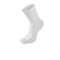 Men white five toe socks breathable mid tube athletic socks comfortable sweat absorbing - One Size / White