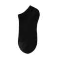 Black low cut socks for men and women solid color breathable summer daily wear casual style - One Size / Male Black
