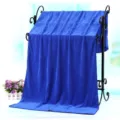 High quality blue microfiber bath towel, super absorbent and fast drying for hotel use. - 140*70cm / Royal Blue (Medium Thick)