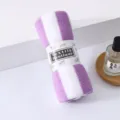 Asciugamano a righe in morbido pile corallo con confezione di fascia, assorbente e asciugatura rapida. - Righe larghe viola