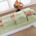 Green microfiber beauty salon towel set, thick and absorbent bed cover, spa pillowcase band. - Head Band 20*70cm / Matcha Green