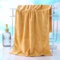 Soft Microfiber Absorbent Face Hand Towel For Salon And Daily Bath Yellow Variant - Champagne Gold
