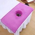 Thickened coral fleece massage bed face hole cover professional salon spa table towel purple - 40*40cm / Medium Purple
