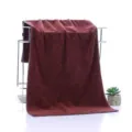 Dark red thickened salon bath towel, soft absorbent hotel towel variant for daily use - Coffee