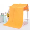 Thick absorbent orange bath towel soft microfiber towel for salon hotel daily use variant - Orange