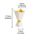 Modern Arabic Style Incense Burner White Gold Table Decor Aroma Diffuser 17.5cm Home - M / White
