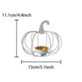 Metal pumpkin candle holder censer, modern minimalist tabletop aromatherapy burner. - Iron Wire Pumpkin Incense Burner / White