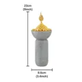 Bruciatore di incenso in resina in stile mediorientale con coperchio dorato e corpo glitterato. - Grande Bruciatore di Incenso a Cupola di Tempio / Argento