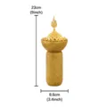 Bruciatore di incenso in resina del Medio Oriente con finitura glitter oro e coperchio, 23cm. - Grande Bruciatore di Incenso a Cupola di Tempio / Oro