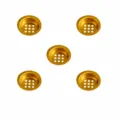 5pcs Gold Hollow Incense Burner Cup Gasket 4.7cm Metal Censer Accessories Set - Candle Cups 4.7cm * 5