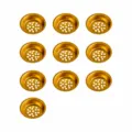 Gold metal incense burner cups set of 10 pieces, 5.9cm censer filter gasket accessories. - Trimmed Candle Cups 5.9cm * 10