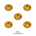 Golden metal incense burner mesh strainer 5pcs 6.2cm hollow round hardware filter - Candle Cups 6.2cm, 5 Pcs