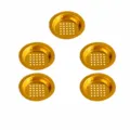 Set of 5 golden round metal incense burner mesh filters 7.9cm aromatic stove accessories - Candle Cups 7.9cm, 5 Pcs