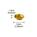 Gold metal incense burner mesh gasket 1.3x5.8cm hollow censer cup accessory replacement - 5.8cm Trimmed 2-Piece Set, 1 Set