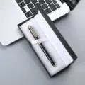 Geschäft minimalistisch schwarz gold Signatur Stift Geschenkbox Set, elegante Büro Schreibwaren. - Schwarzer Stift mit goldenem Clip und Box #041