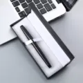 Black business gift sign pen in elegant presentation box with satin ribbon for office use. - 041 Pen Box / Black
