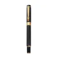 Penna roller in metallo nero con clip dorata, elegante penna regalo aziendale. - 0.7mm / Nero