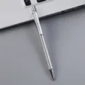 Silberner Metallkugelschreiber mit strukturiertem Schaft, Premium Werbegeschenk und Bueroartikel. - Stil 4#