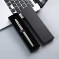 Metal rollerball pen gift box set elegant business signature stationery office supply - Silver Pen With Gold Clip / Lid Gift Box