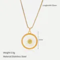 Collar de acero inoxidable con colgante de flor seca de resina estilo vintage para mujer. - Floral - Estilo 2
