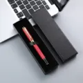 Luxury red dragon metal rollerball pen gift set with elegant black box for business. - Lid Box / Red