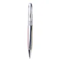 Zilveren metalen balpen met glitter vloeistofkamer voor kantoor en leuke geschenken. - 1,0 mm Bullet Tip / Zilver