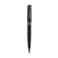 Business metal ballpoint pen, sleek black body with silver clip for office and gifts. - Matte Black Barrel with Gunmetal Accessories