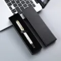 Chinese style dragon rollerball pen gift set business stationery gift box with glitter finish - Lid Box / Silver