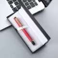 Stylo roller design dragon style chinois dans un coffret cadeau élégant pour bureau. - 041# Boîte / Rouge
