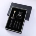 Luxe vulpen cadeaupakket met zwarte inktfles en patronen in een stijlvolle doos. - Stijl 2 Set