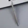 Metallkugelschreiber mit silbernem texturiertem Korpus, klassisches Design fuer Geschenke im Buero. - Stil 5#