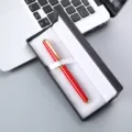 Red metal ballpoint pen in black gift box business stationery office supply gift set. - 041# Box / Red