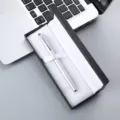 Zakelijke minimalisten metalen balpen met zwarte geschenkdoos verpakking voor relatiegeschenken. - Zilveren pen met 041# doos