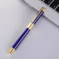 Stylo plume en métal cadeau d'affaires bleu or luxe écriture lisse stylo signature bureau - Bleu