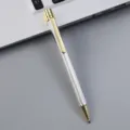 Metall Kugelschreiber Silber Gittermuster Gold Dekor Business Büro Geschenk Stift - Stil 9#