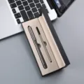 Ensemble de stylo à bille en métal d'affaires avec boîte cadeau, idéal pour le bureau. - Boîte à Stylo Unique / Gris