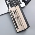 Ensemble de stylo signature en métal avec coffret cadeau et deux recharges incluses. - Boîte à Double Stylo / Noir